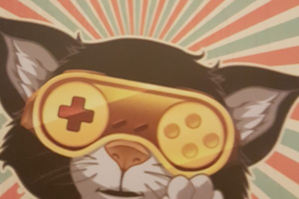 Front face of Megacat Studios card.